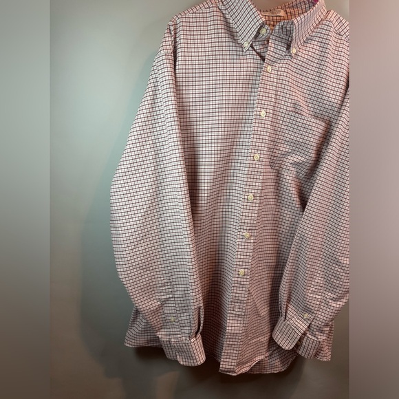 Vtg LL Bean Single Needle Tailoring Button Down Plaid Dress Shirt Sz 17-37 Mens - Picture 8 of 15